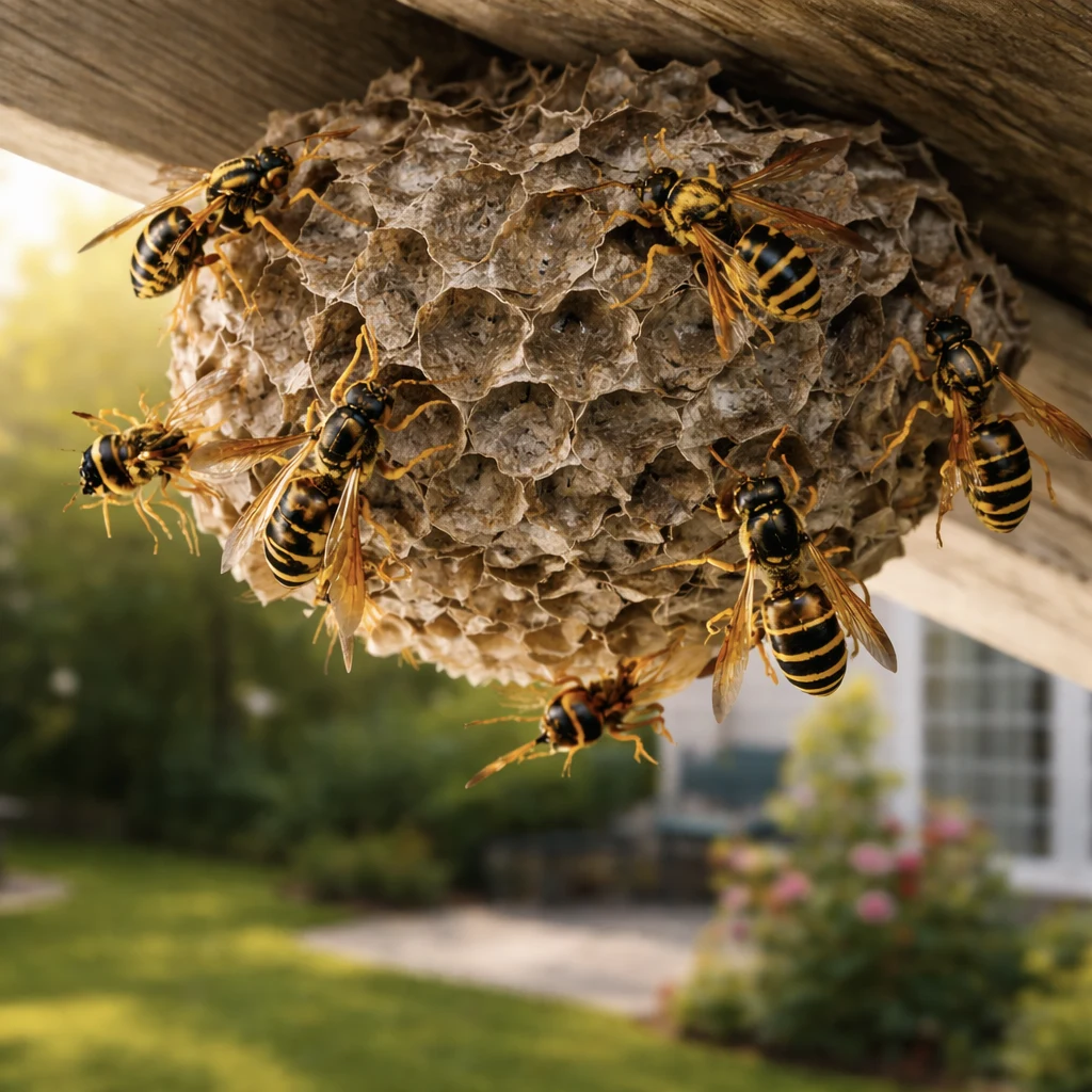 Wasp nest removal service in Sacramento